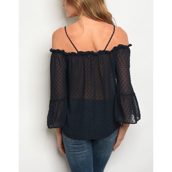 Off the shoulder chiffon blouse - Picture 2 of 2